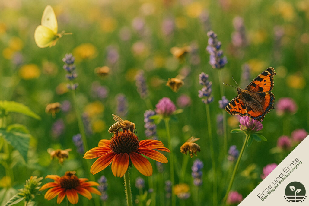 Bienen und Schmetterlinge im Garten