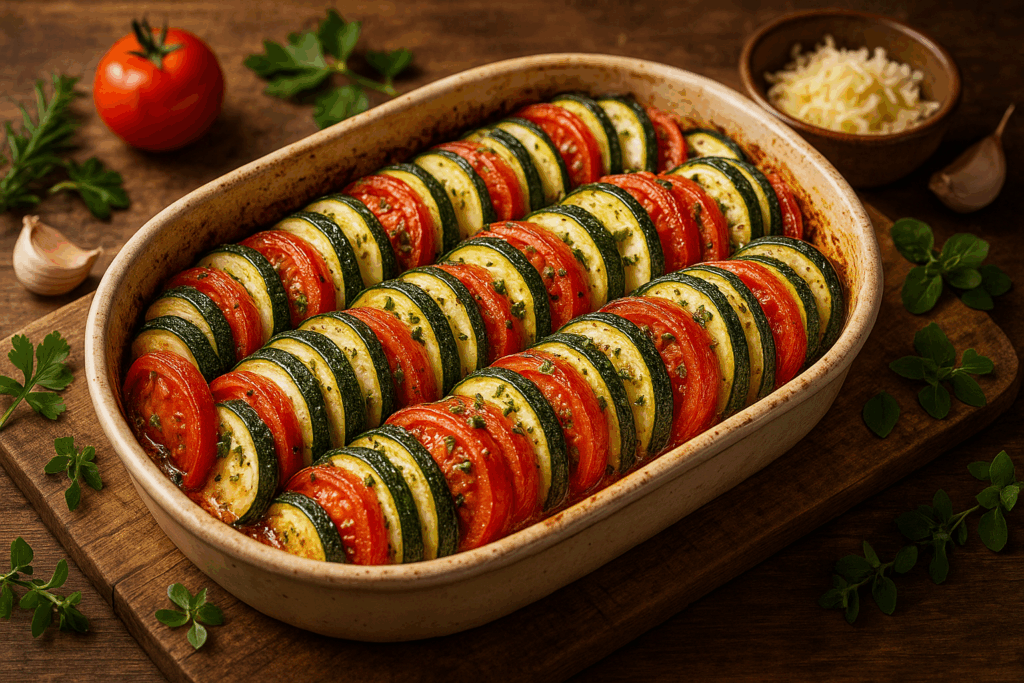 Tomaten-Zucchini-Auflauf