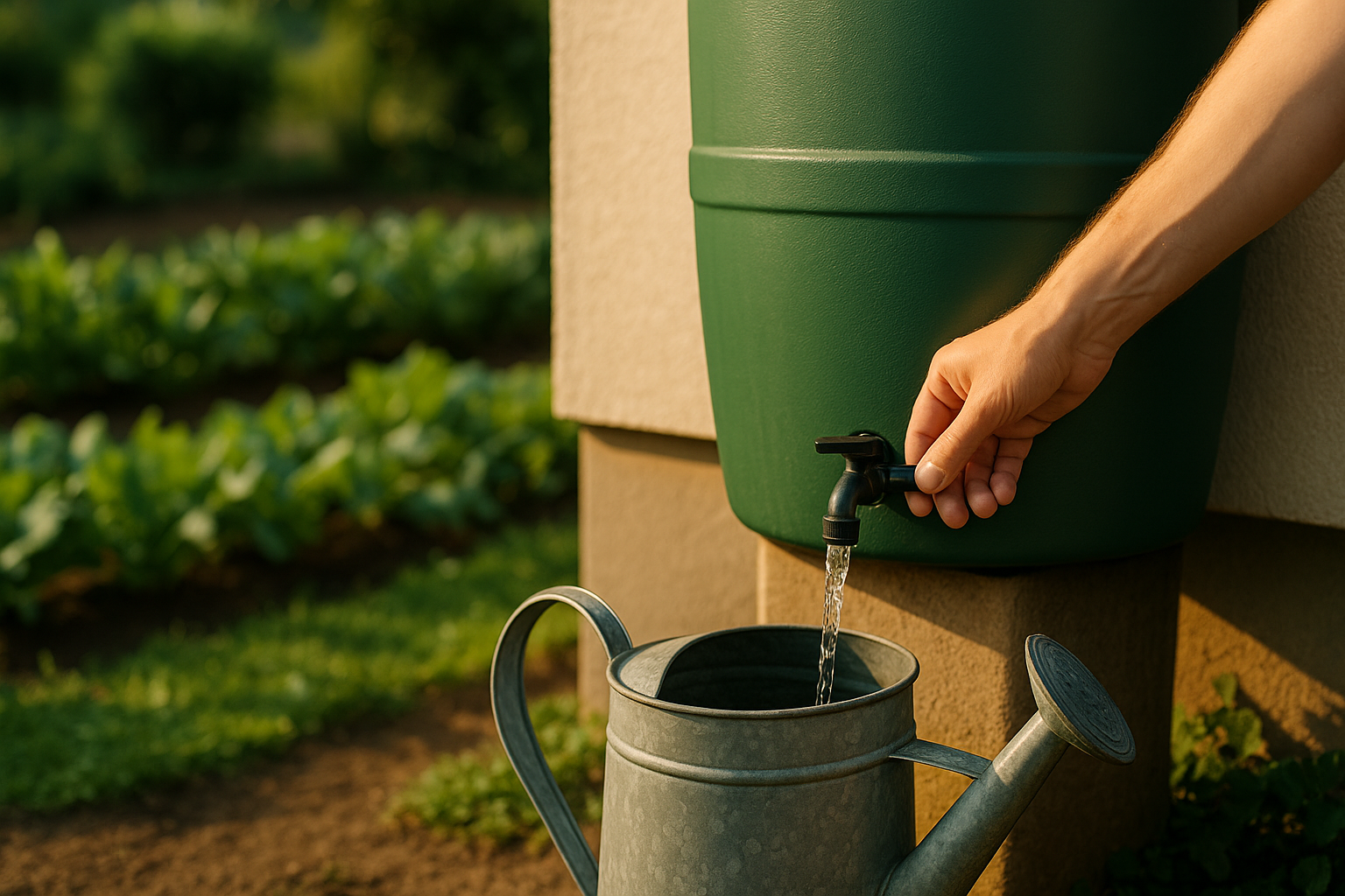 Regenwasser im Garten sammeln