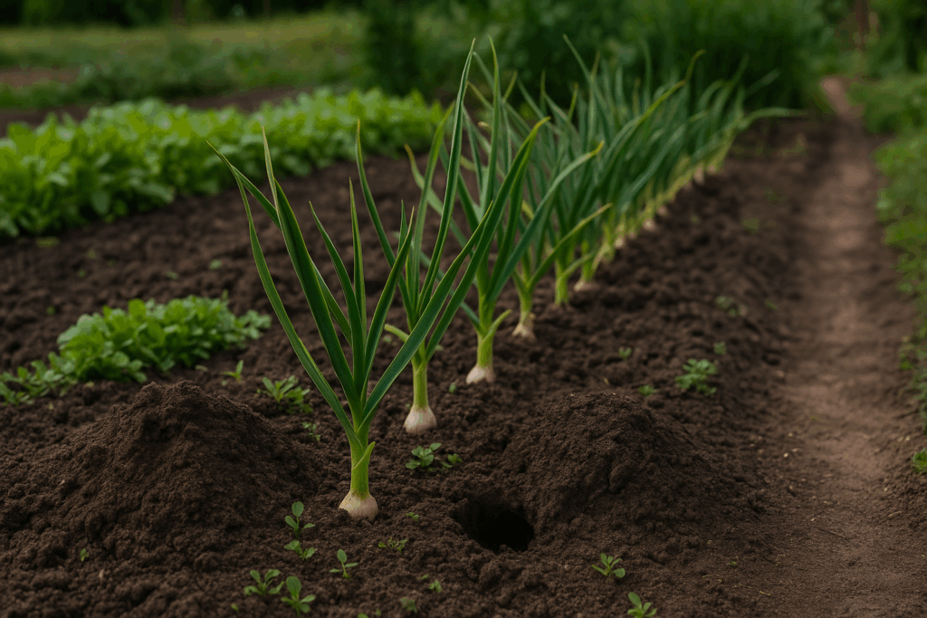 Kaiserkronen und Knoblauch als Abwehrpflanzen