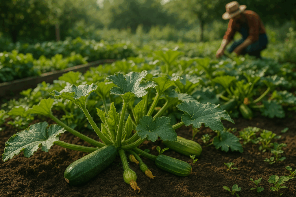 Zucchini ernten