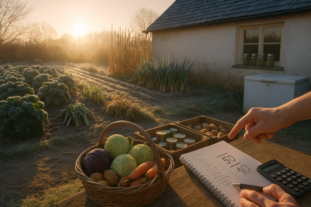 Wintergemüse im Beet und Sprossen auf der Fensterbank ergänzen den Vorratskeller im späten Winter